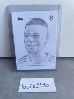 Kylian Mbappe 1/1 One Of One Sketch Card From Topps UCC 2025-2026 Artist Auto - Image 3