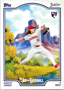 Rhett Lowder (RC) X Bob Ross 2025 Topps The Joy Of Baseball Reds FREE SHIPPING - Image 1