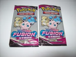 x2 Pokemon SWSH Fusion Strike Sealed 3 Card Booster Fun Pack Free Shipping - Image 1