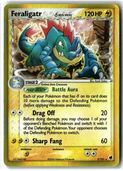 Feraligatr ⭐ 2/101 Delta Species Holo Rare Dragon Frontiers 2006 Pokemon LP/MP - Image 1