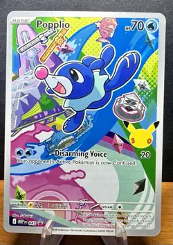 Pokemon First Partner Illustration Collection Popplio Black Star Full Art #045 - Image 1