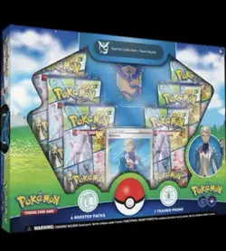 Pokemon TCG Pokemon GO Team Mystic Pin Collection Box - 6 Booster Packs + Promo - Image 1