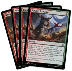 x4 Rhino's Rampage - 0141 - Marvel's Spider-Man - MTG - SHIPS NOW - Image 1
