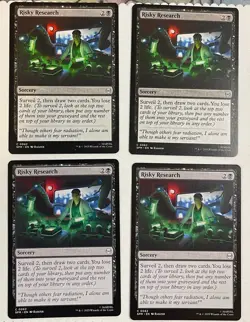 Presale Risky Research X4 M/NM Magic: The Gathering MTG Marvel's Spider-man - Image 1