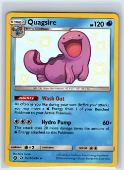 Quagsire SV10/SV94 Shiny Rare Hidden Fates Shiny Vault Pokemon Holo Near Mint - Image 1