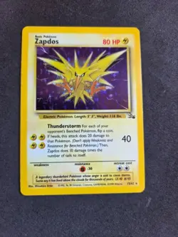 Pokemon TCG Zapdos Fossil 15/62 Holo 1999-2000 WOTC- Vintage - Image 2