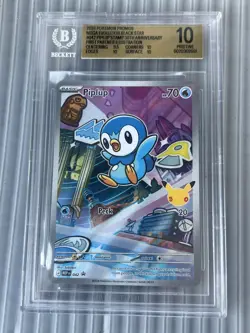 Pokemon TCG Promos Piplup 042 Stamp 30th Anniv Eng BGS 10 - Image 2