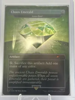 Chaos Emerald Green FOIL Secret Lair x Sonic - NM Magic MTG - Image 2