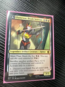MTG Universes Beyond: Transformers Flamewar, Brash Veteran 010/015 NM Mythic - Image 1