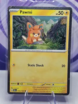 Pokemon TCG Paldea Evolved Pawmi Cosmos Holo 074/193 NM - Image 1