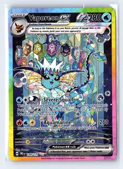 Pokemon Vaporeon ex (Special Illustration Rare) 149/131 Prismatic Evolutions - Image 1