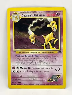 Sabrina's Alakazam 16/132 Gym Challenge (G2) 2000 Unlimited Holofoil, Pre-owned - Image 1