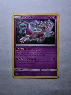 Pokemon Mewtwo SM214 Sun & Moon Black Star Promo Holo - Image 1