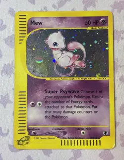 2002 Expedition Mew Holo Foil Rare 19/165 WOTC E-Reader -HP/DMG- See Pics- - Image 1