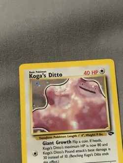 Pokemon TCG Koga's Ditto 10/132 Gym Challenge Holo Rare - Image 3
