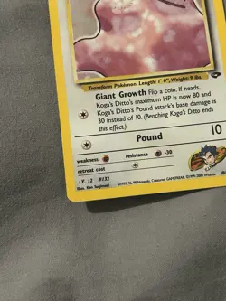 Pokemon TCG Koga's Ditto 10/132 Gym Challenge Holo Rare - Image 4
