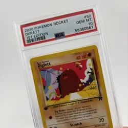 Pokemon Diglett 52/82 1st Edition Team Rocket 52 #52 2000 - PSA 10 - Image 3