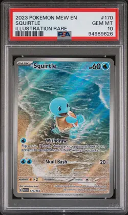 2023 POKEMON MEW EN-151 ILLUSTRATION RARE #170 SQUIRTLE PSA 10 - Image 1