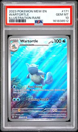 2023 POKEMON MEW EN-151 ILLUSTRATION RARE #171 WARTORTLE PSA 10 - Image 1