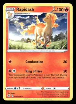 Rapidash 022/189 Astral Radiance NM/M Pokemon - Image 1