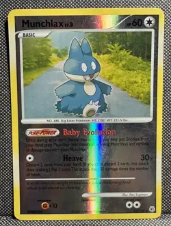 2007 Munchlax Pokemon Diamond and Pearl 33/130 Basic | Reverse Holo Rare | LP - Image 1
