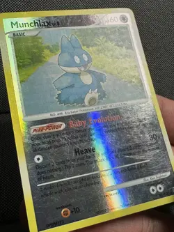 2007 Munchlax Pokemon Diamond and Pearl 33/130 Basic | Reverse Holo Rare | LP - Image 3