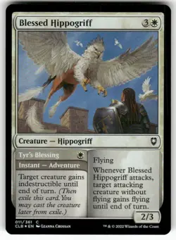 Blessed Hippogriff 11 NM Foil MTG CLB Magic - Image 1