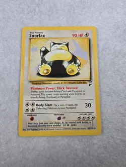 Pokemon TCG Snorlax 030/130 Base Set 2 Regular Vintage Sleeved and Toploaded - Image 3