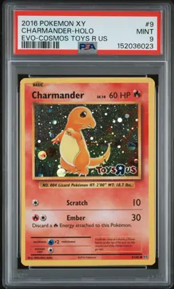2016 Pokemon XY Evolutions Charmander Holo Cosmos Toys R Us Promo #9/108 PSA 9 - Image 1