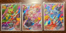 Series 2 First Partner Illustration Galar Grookey 052, Scorbunny 053, Sobble 054 - Image 1