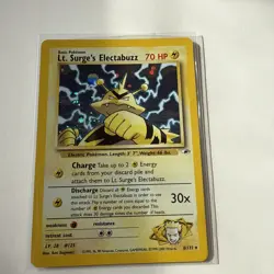 Pokemon TCG Lt. Surge's Electabuzz Gym Heroes 6/132 Holo Unlimited Rare - Image 3