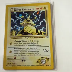Pokemon TCG Lt. Surge's Electabuzz Gym Heroes 6/132 Holo Unlimited Rare - Image 5