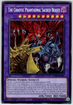The Chaotic Phantasmal Sacred Beasts (Secret Rare) CORI-EN029 YuGiOh 1st Ed NM - Image 1