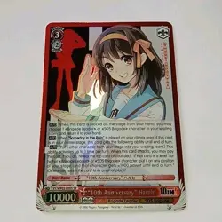 Weiss Schwarz "10th ANNIVERSARY" Haruhi - Melancholy Of Haruhi Suzumiya Foil 🌟 - Image 2