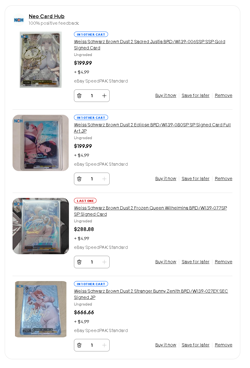 Weiss Schwarz Brown Dust 2 Shopping Cart - Image 1