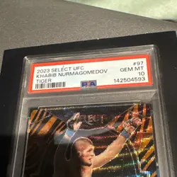 2023 UFC Select Khabib Nurmagomedov TIGER STRIPE PRIZM PSA 10 POP 1 Rare legend - Image 2