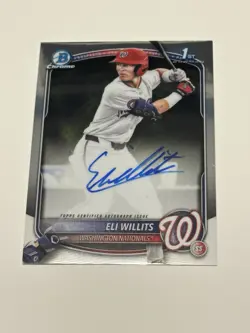 2025 Bowman Draft Eli Willits Base Chrome Auto Nationals - Image 1