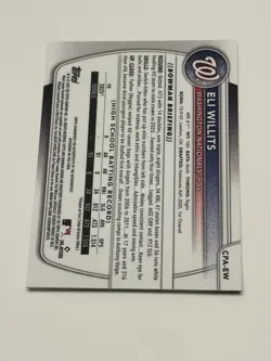2025 Bowman Draft Eli Willits Base Chrome Auto Nationals - Image 2