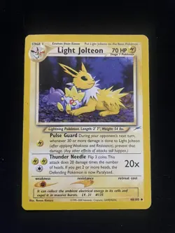 Pokemon TCG Light Jolteon Neo Destiny Card 48/105 Played Condition - Image 3