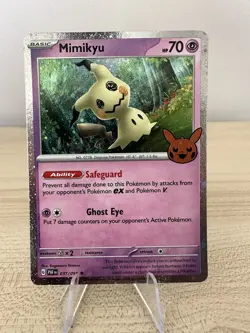 Pokemon Cards - Mimikyu 037/091 Rare Cosmos Holo Foil Trick or Trade TCG - Image 1
