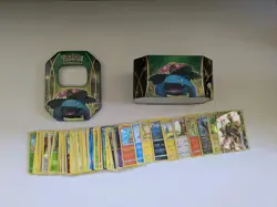 Pokemon Large Venasaur EX Collectors Tin With Around 100 Cards, See Photos - Image 2
