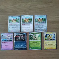 Eeveelutions Holos & Eevee Prismatic Evolutions Pokemon Cards - Image 1
