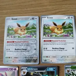 Eeveelutions Holos & Eevee Prismatic Evolutions Pokemon Cards - Image 2