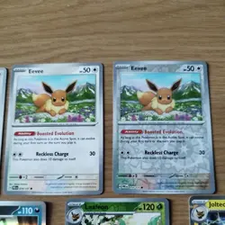 Eeveelutions Holos & Eevee Prismatic Evolutions Pokemon Cards - Image 3