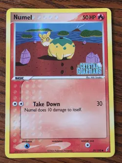 Numel Reverse Holo STAMP - Pokemon Card 2006 EX Crystal Guardians 59/100 - DMG - Image 1
