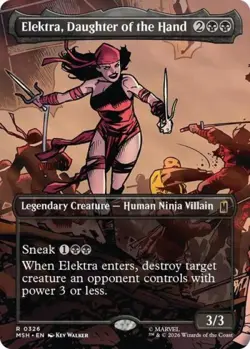 Elektra, Daughter of the Hand (Borderless) - NM Foil R : Marvel Super Heroes - Image 1