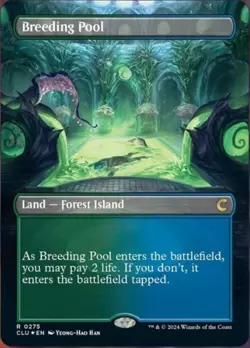 MTG Breeding Pool - Foil - Borderless, NM-Mint, English Ravnica: Clue Edition - Image 1