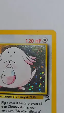 Chansey 3/130 Holo Rare Base Set 2 Vintage Wotc Pokemon Card - Image 4