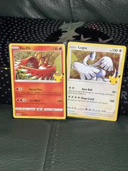Ho-oh and Lugia Celebrations HOLOS 2 Card Set NM - Image 1