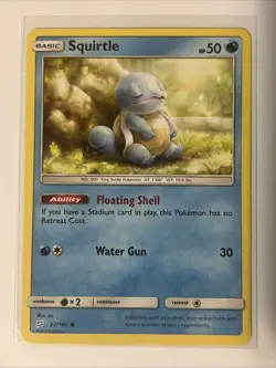 Squirtle 22/181 Team Up Pokemon Card 2019 Near Mint - Image 1